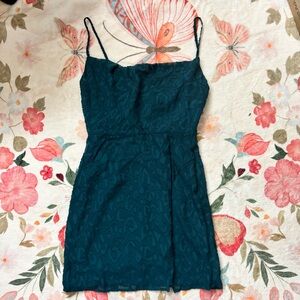 Forever 21 Dark Teal Lace Slip Dress
